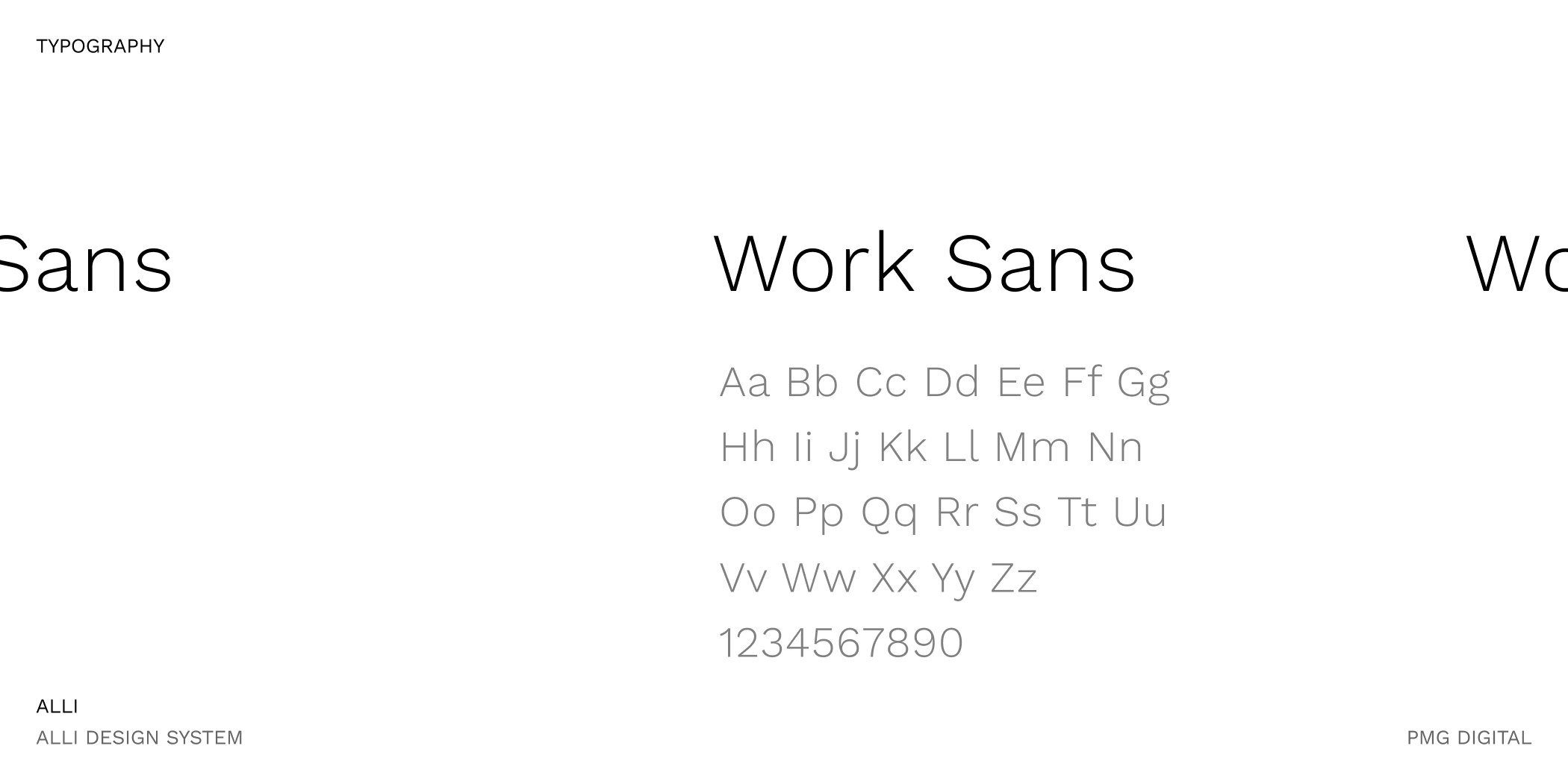 Alli design system typography